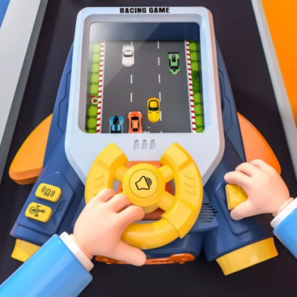 Brinquedo Infantil Mini Carro de Corrida com Volante Musical